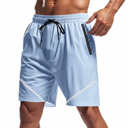Shorts de sport respirants pour hommes avec poches zippées