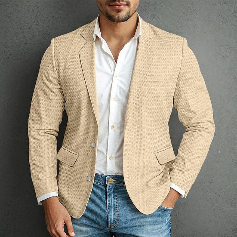 Blazer élégant pour homme avec fermeture éclair et nombreuses poches