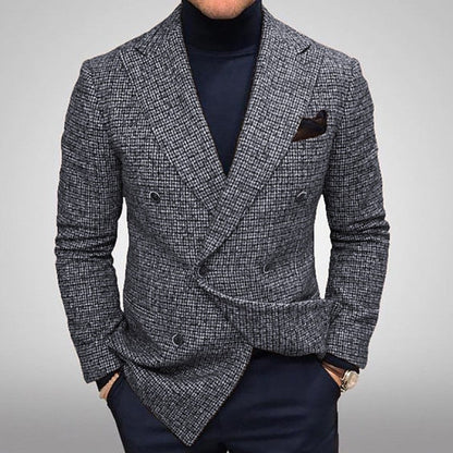 Herren Stylish Doppelreihen Blazer - IdealeKleiden