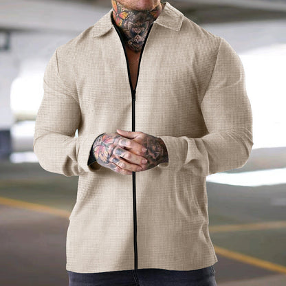 Robe élégante femme manches longues texture fermeture éclair