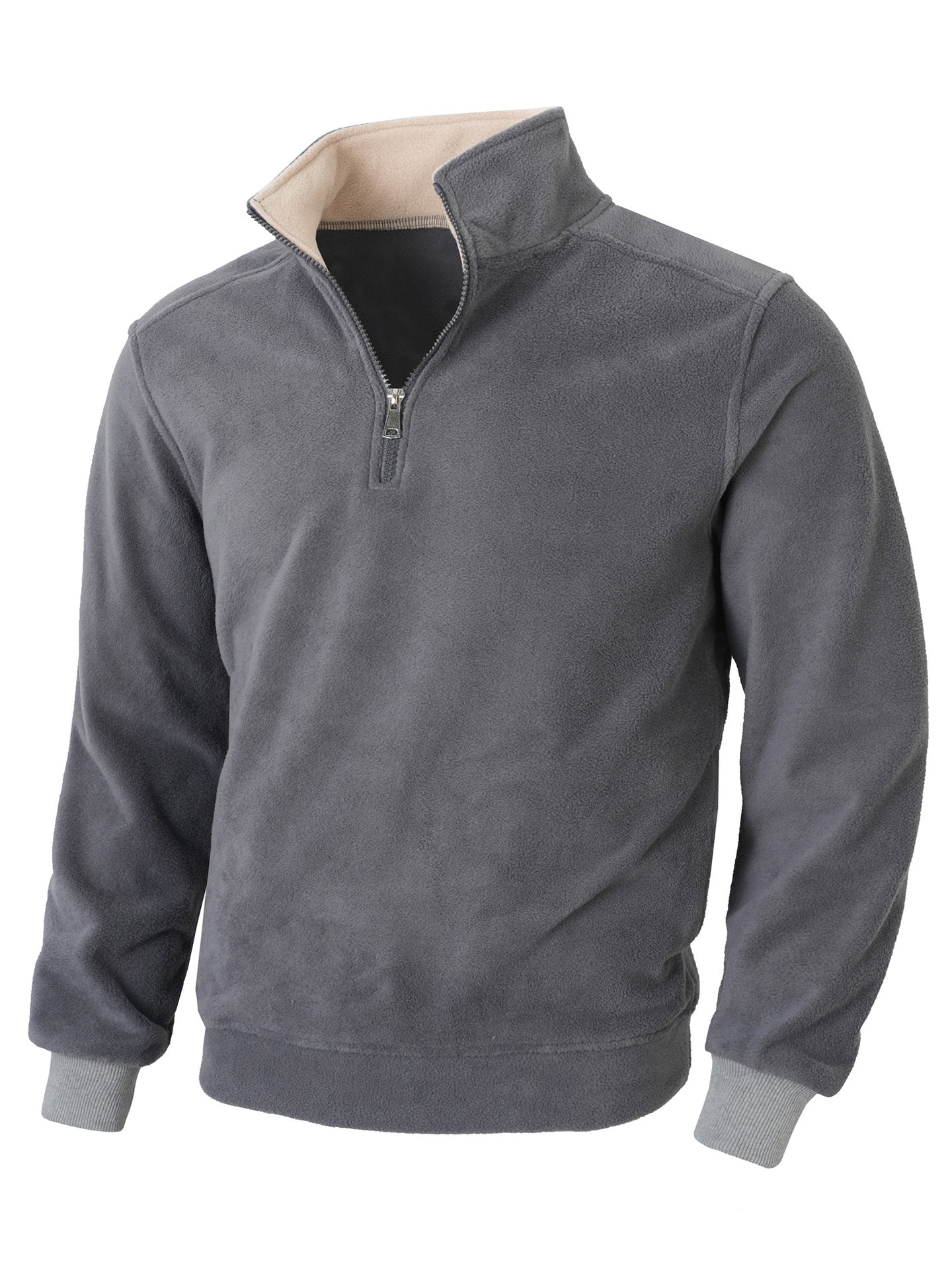 Veste polaire mi-longue chaude pour hommes