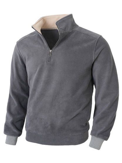 Veste polaire mi-longue chaude pour hommes