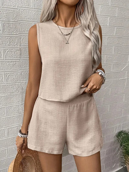 Ensemble de sport pour femme, haut et short, confortable, pour l'été