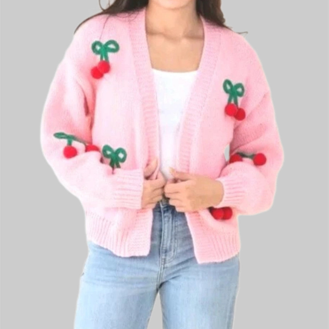 Cardigan en maille pour femme élégant décoratif