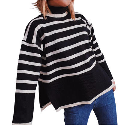 Pull-overs rayés pour hommes Chaleur et confort