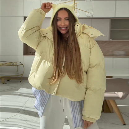 Doudoune femme chaude à capuche
