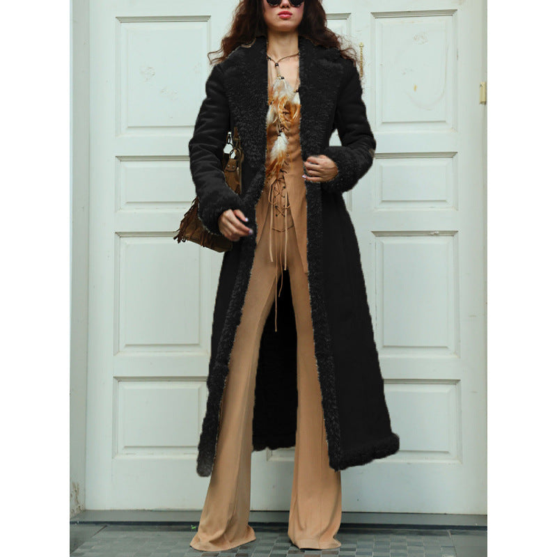 Manteau en fausse fourrure de luxe pour femme Hiver