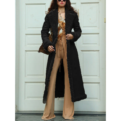 Manteau en fausse fourrure de luxe pour femme Hiver