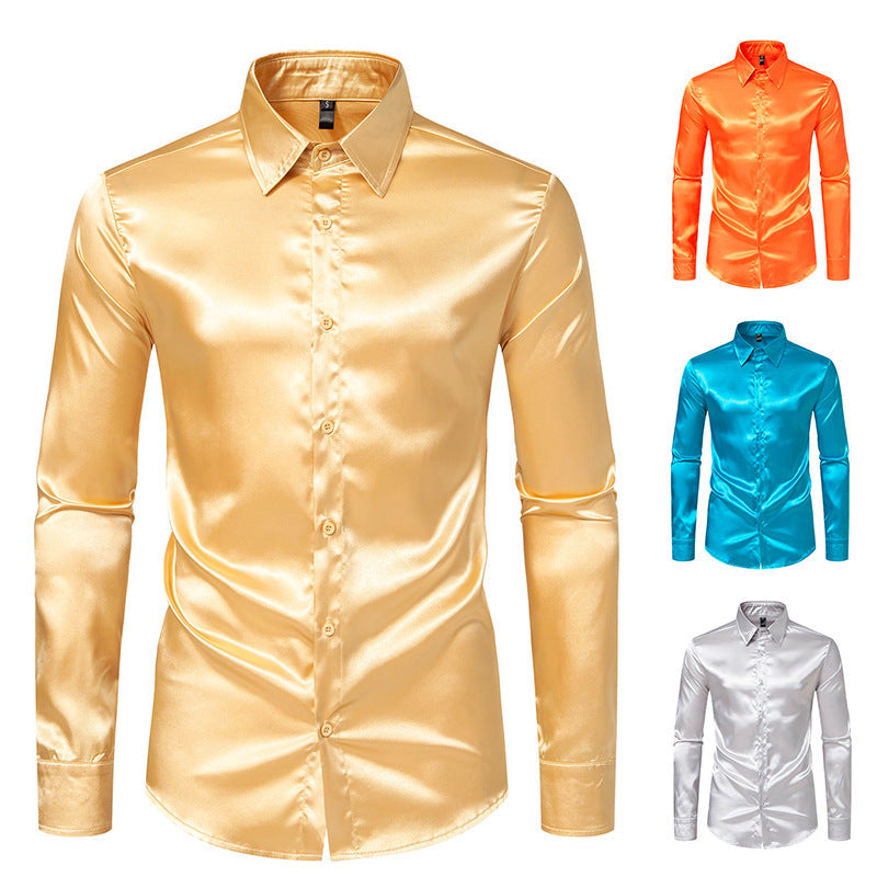 Herren Seidenhemd Elegant Slimfit - IdealeKleiden