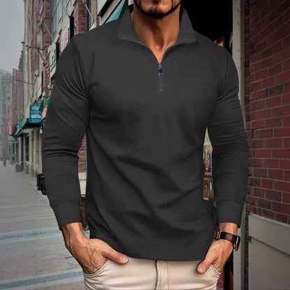 Pull de sport homme zippé coupe moderne