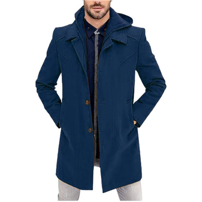 Manteau d'hiver élégant pour homme noir moderne