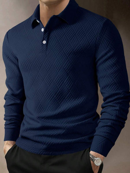 Polo à manches longues pour homme, élégant