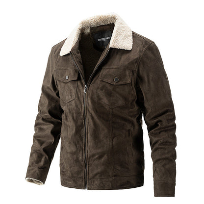 Veste d'hiver homme col fausse fourrure Pratique