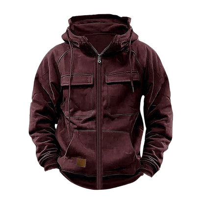 Veste à capuche fonctionnelle pour homme avec grandes poches