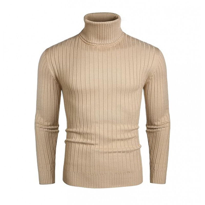 Pull homme col roulé maille design