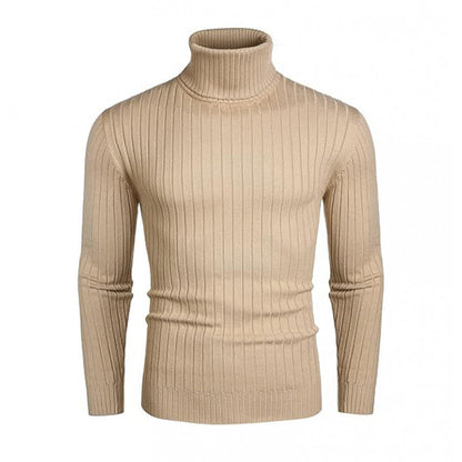 Pull homme col roulé maille design