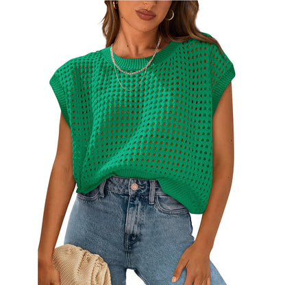 Haut en tricot Femme Décontracté Léger Été