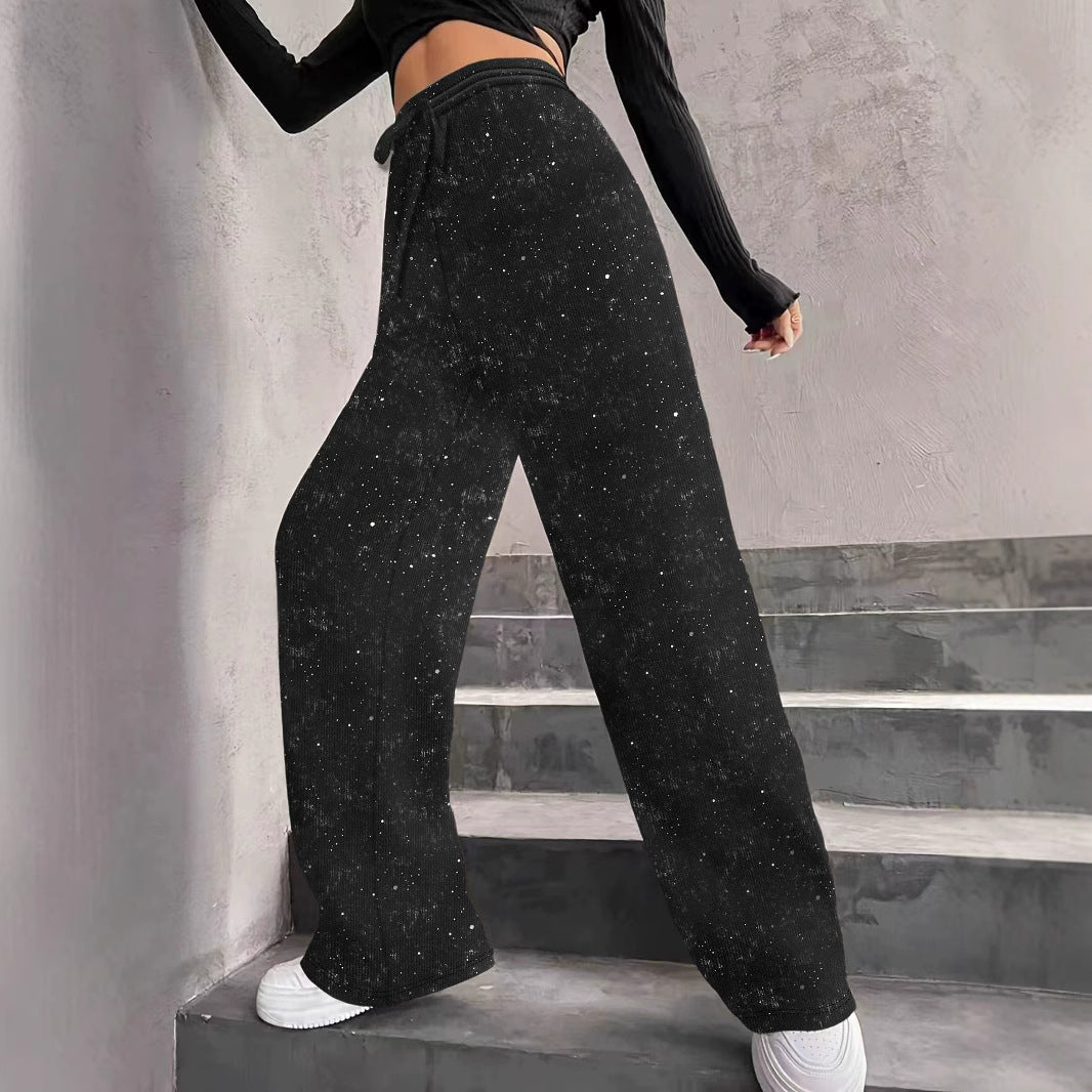 Robe longue élégante effet pailleté élastique