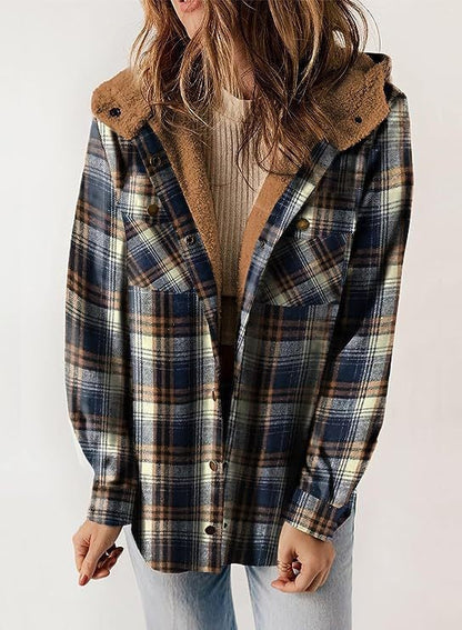Manteau femme laine capuche peluche