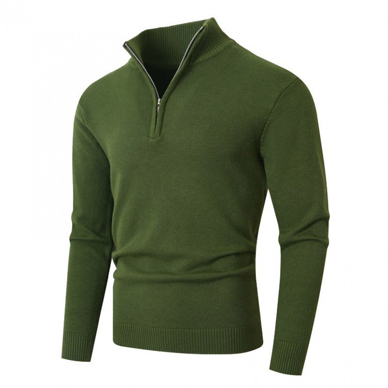 Pull en maille tendance pour homme avec col zippé
