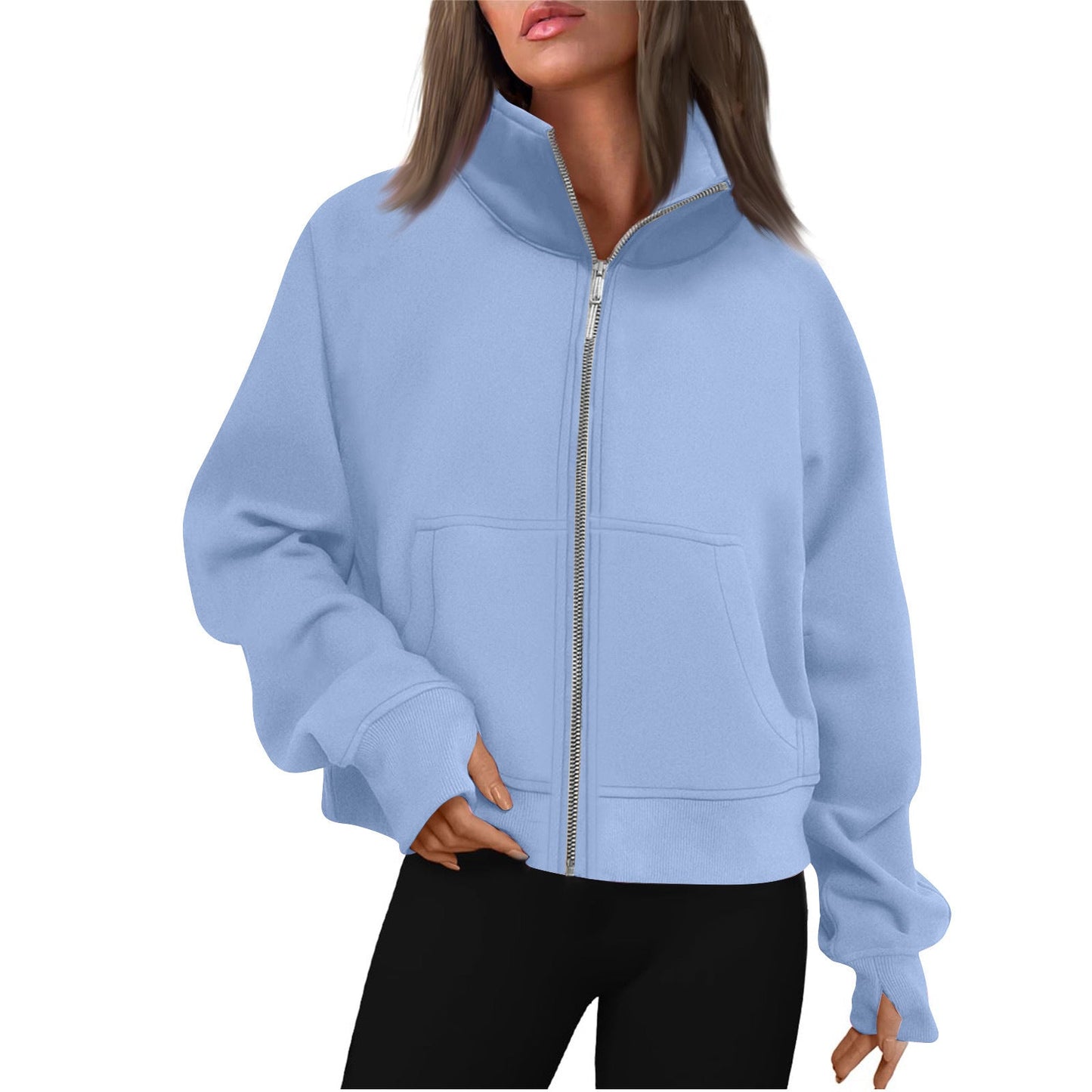 Veste de survêtement femme col montant confortable