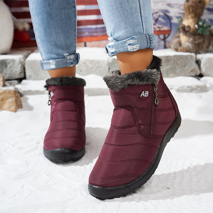 Bottes d'hiver pour femme Chaudes Pratiques Fermeture éclair