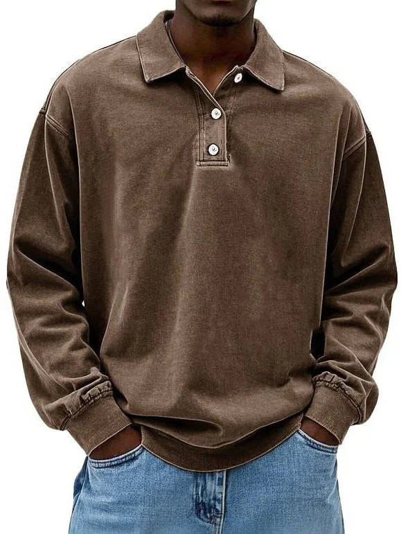 Polo manches longues homme sportif