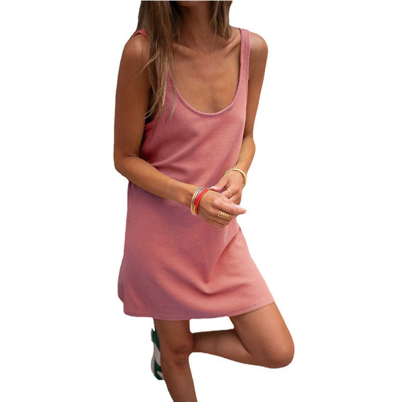 Sommerkleid Damen Elegant V-Ausschnitt Leicht - IdealeKleiden