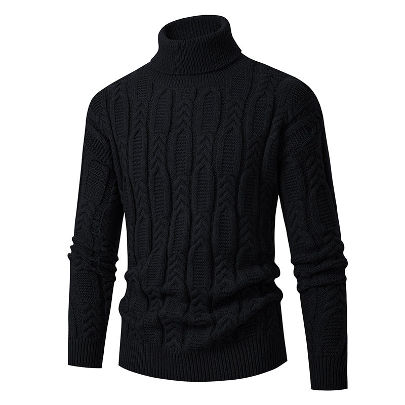 Pull col roulé structuré pour homme Design élégant
