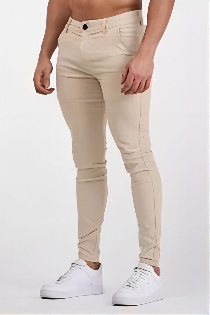 Pantalon chino homme coupe slim élégant