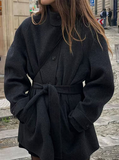 Veste en laine femme cintrée col
