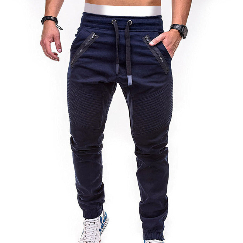 Pantalon de jogging homme Sportif Élastique Avec poches zippées