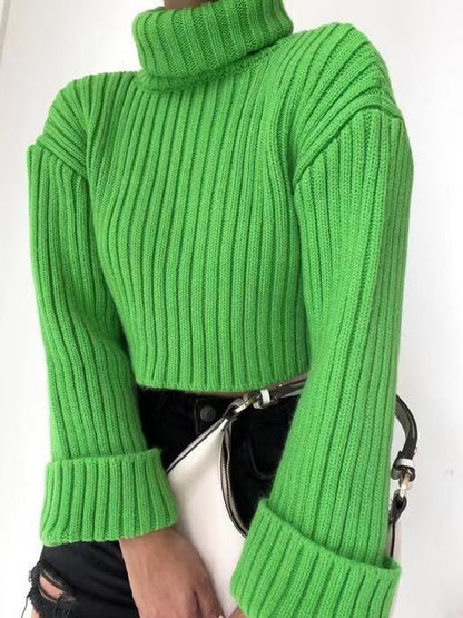 Pull en maille col montant élégant pour femme