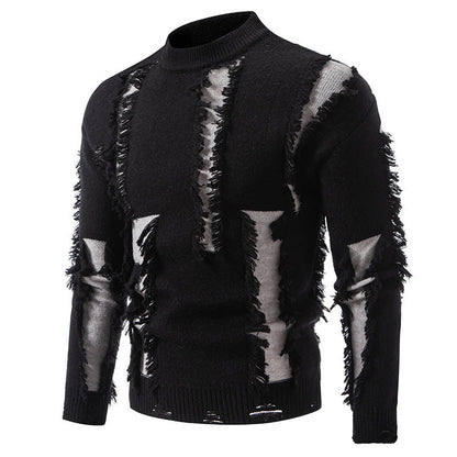 Pull homme moderne à franges