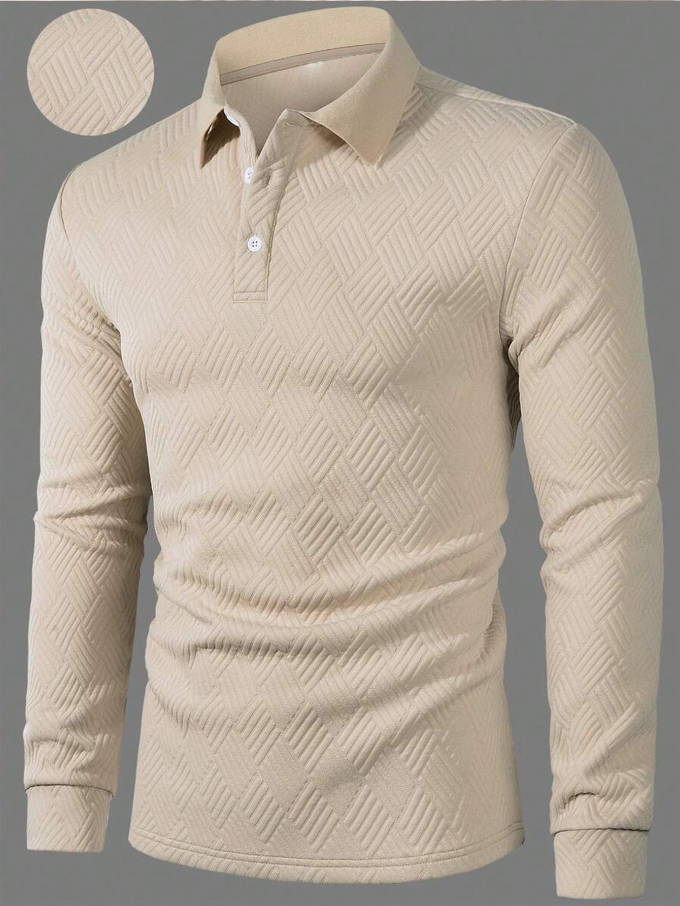 Polo à manches longues pour homme, élégant