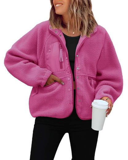 Veste polaire femme douce et chaude avec poches