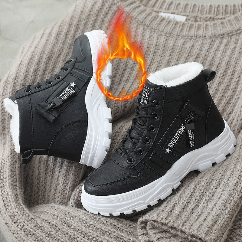 Bottes d'hiver femme chaudes isolantes noires