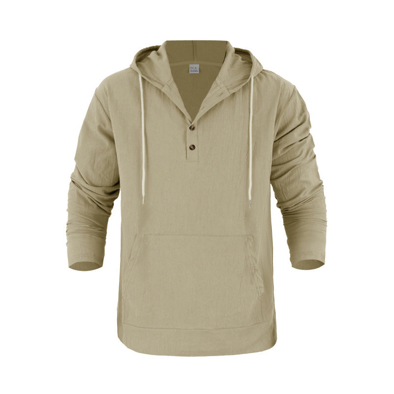 Sweat à capuche pour homme avec poches et boutons
