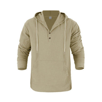 Sweat à capuche pour homme avec poches et boutons