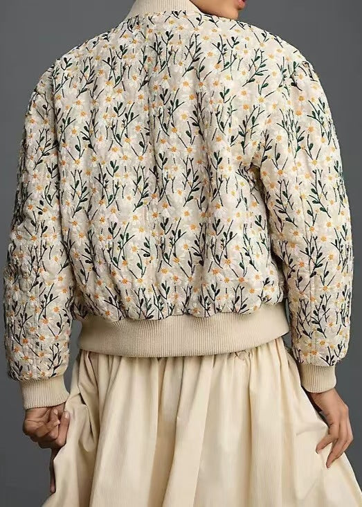 Modische Steppjacke Bestickt - IdealeKleiden