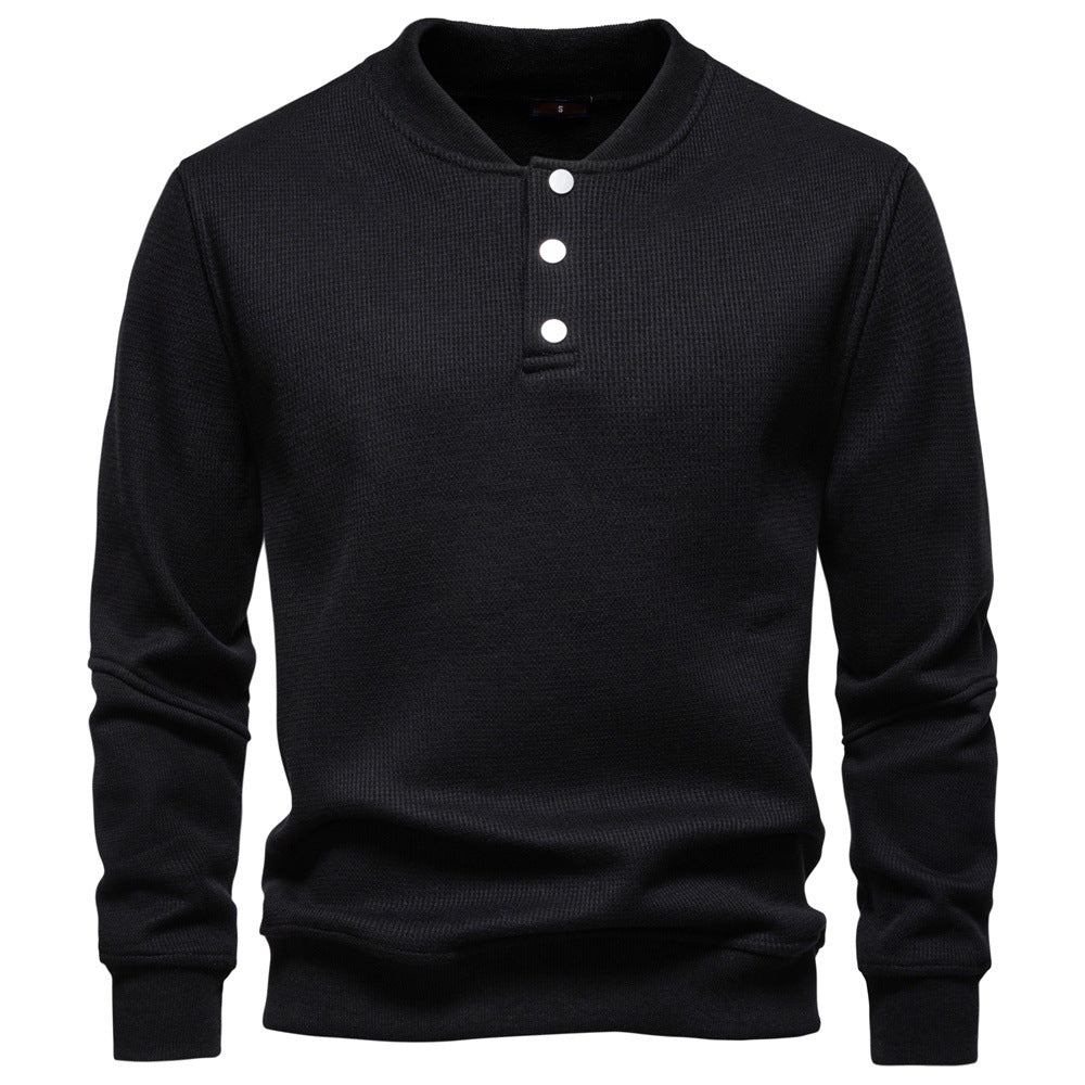 Pull-over homme à manches longues texturé moderne