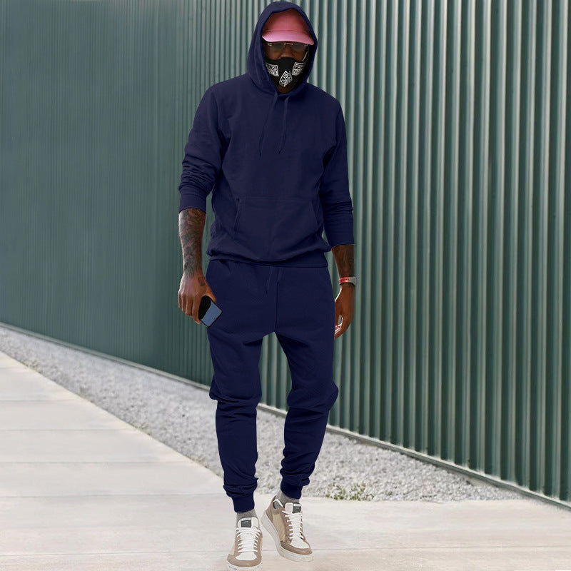 Survêtement de sport pour hommes, sweat à capuche, jogging, confortable