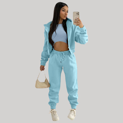Ensemble de survêtement confortable en 3 pièces