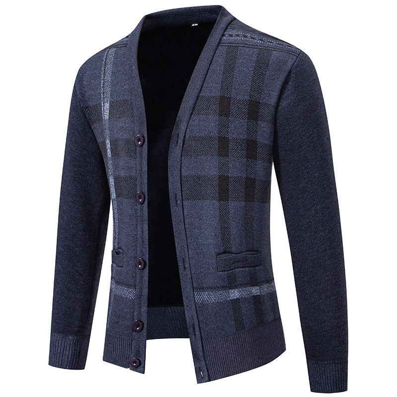 Cardigan à carreaux pour hommes Design élégant