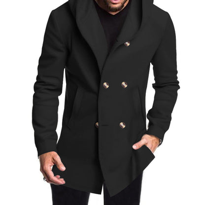 Manteau d'hiver homme moderne à capuche élégant