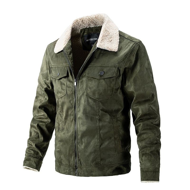 Veste d'hiver homme col fausse fourrure Pratique