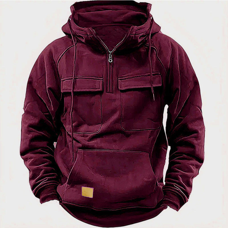 Sweat-shirt à capuche Grande taille Confort Coton