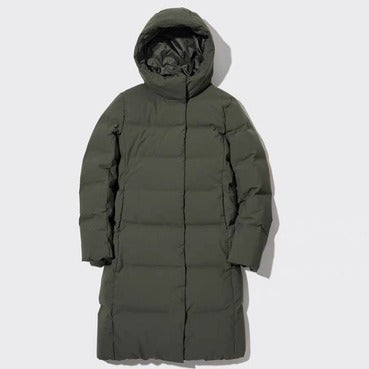 Manteau d'hiver long à manches longues pour femme avec doublure