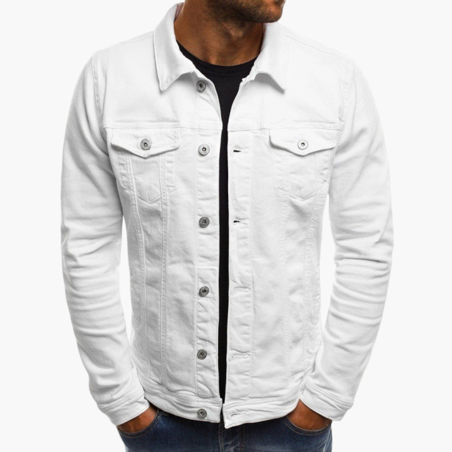 Modische Jeansjacke Slim Fit - Eleganter Alltagslook - IdealeKleiden