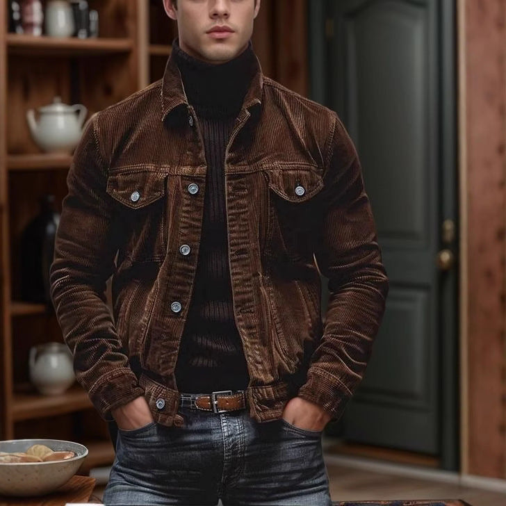 Veste en velours côtelé pour homme Robuste et élégante